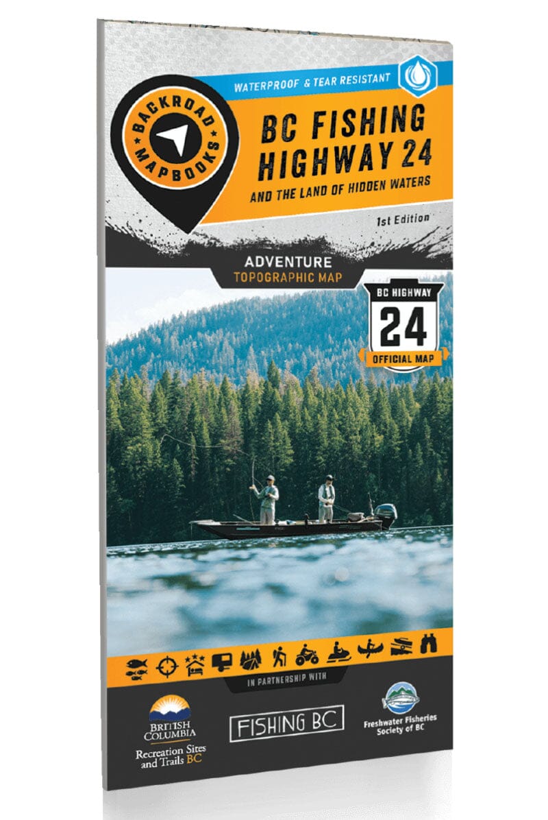 Fishing Highway 24 BC Recreation Map | Backroads Mapbooks carte pliée Backroads Mapbooks 