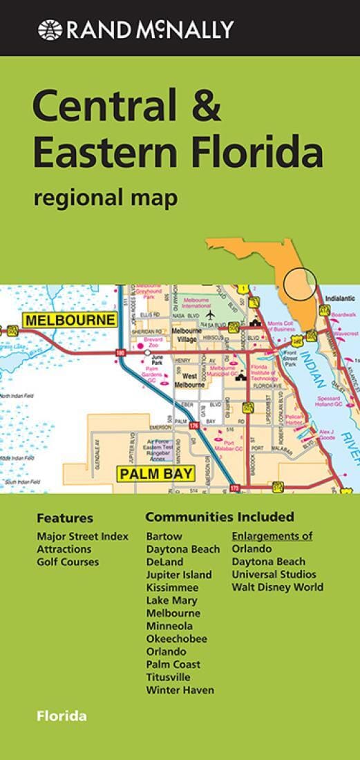 Floride, région centrale et orientale | Rand McNally carte pliée Rand McNally 