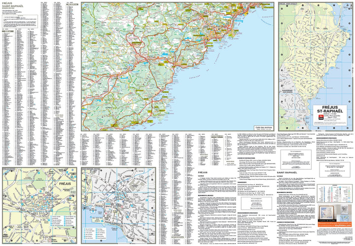 Fréjus et Saint-Raphaël, département du Var - Plan de ville | Blay Foldex carte pliée Blay Foldex 