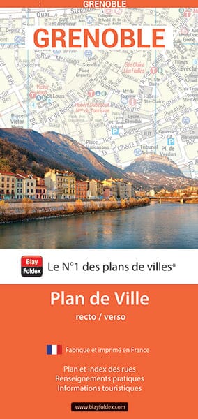 Grenoble, Isère - Plan de ville | Blay Foldex carte pliée Blay Foldex 