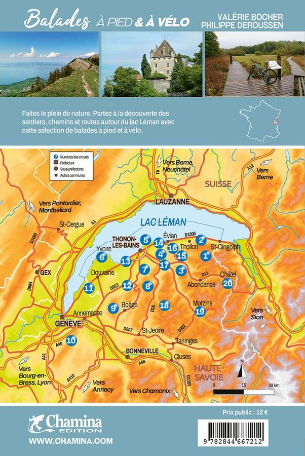 Guide de balades à pied et à vélo - Autour du lac Léman | Chamina guide vélo Chamina 