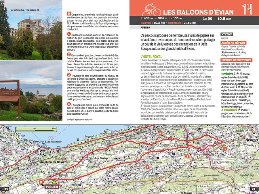 Guide de balades à pied et à vélo - Autour du lac Léman | Chamina guide vélo Chamina 