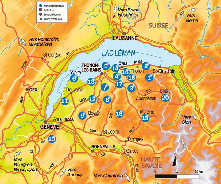 Guide de balades à pied et à vélo - Autour du lac Léman | Chamina guide vélo Chamina 