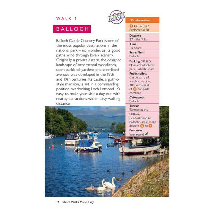 Guide de balades (en anglais) - Loch Lomond and the Trossachs, 10 leisure walks | Ordnance Survey - Short Walks guide de randonnée Ordnance Survey 