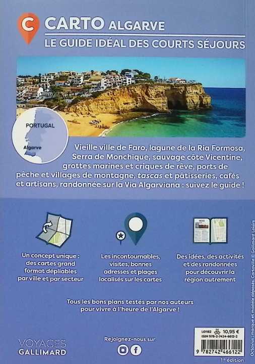 Guide de poche - Algarve - Édition 2024 | Cartoville carte pliée Gallimard 