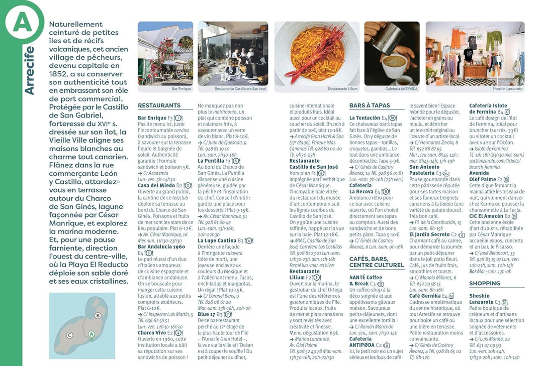 Guide de poche - Lanzarote et Fuerteventura | Cartoville guide de voyage Gallimard 