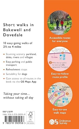 Guide de randonnées (en anglais) - Bakewell & Dovedale short walks | Ordnance Survey guide de randonnée Ordnance Survey 