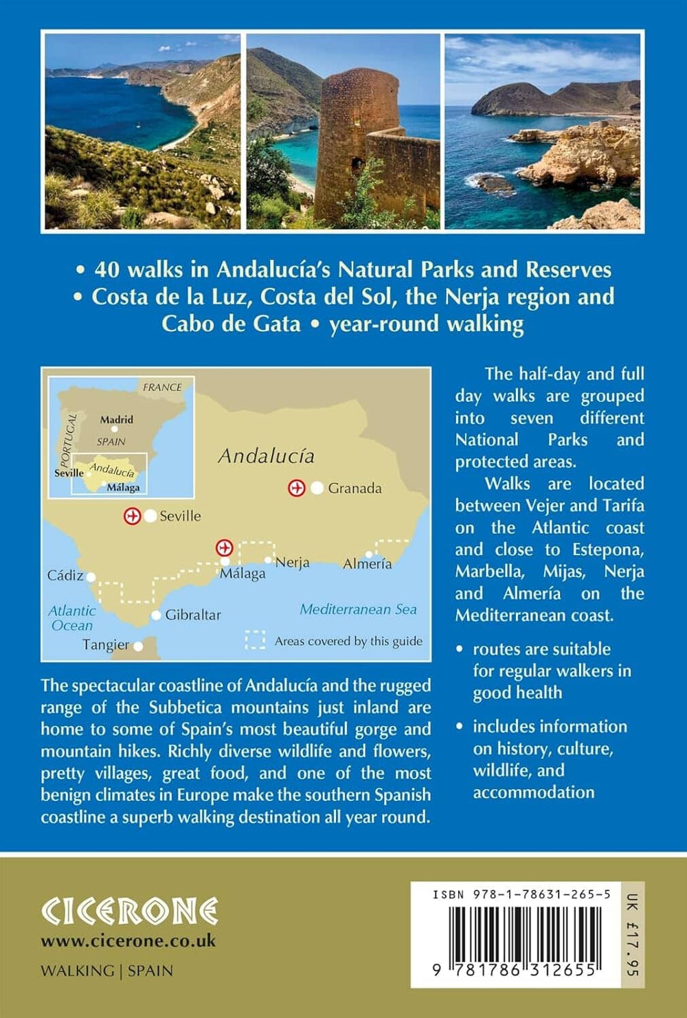 Guide de randonnées (en anglais) - coastal walks in Andalucia, Mediterranean & Atlantic coasts | Cicerone guide de randonnée Cicerone 