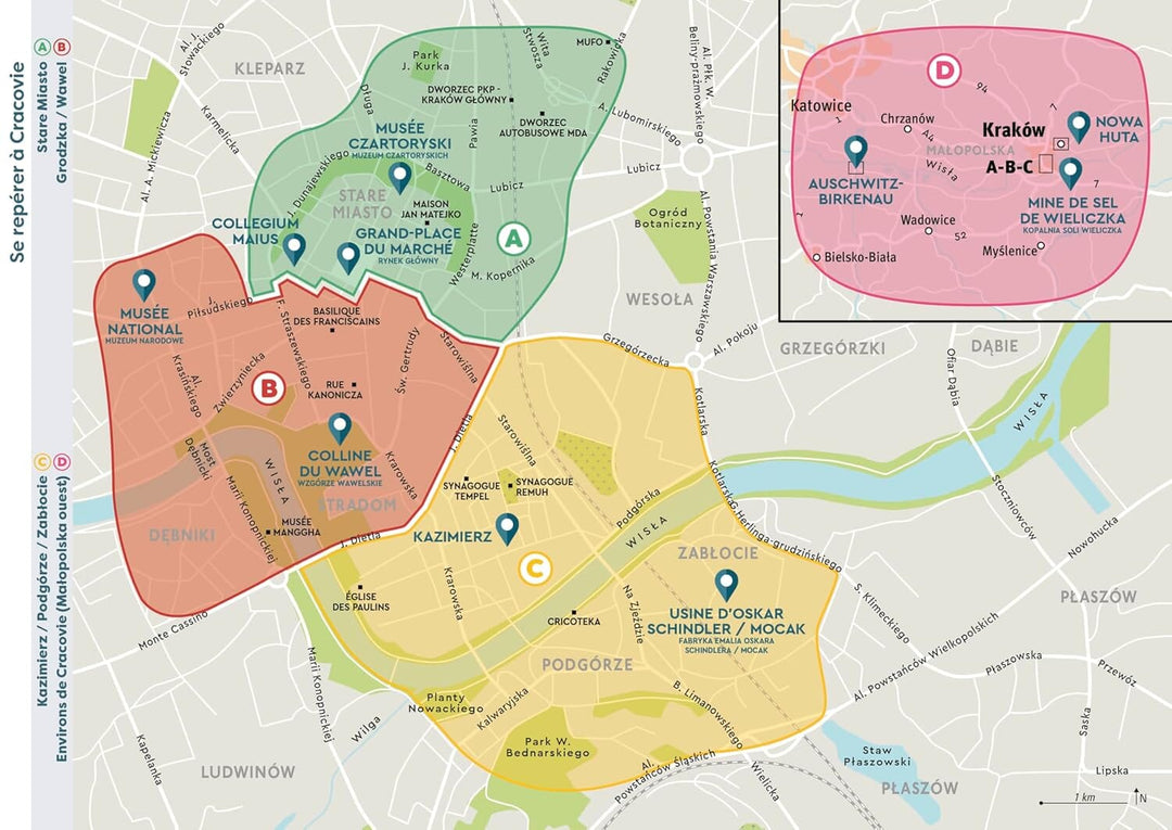 Guide de voyage de poche - Cracovie - Édition 2025 | Cartoville guide de voyage Gallimard 