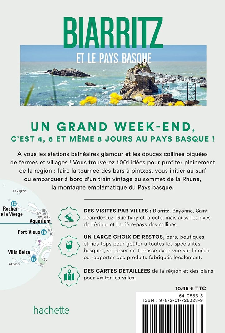 Guide de voyage de poche - Un Grand Week-end à Biarritz et le Pays Basque - Édition 2024 | Hachette guide de voyage Hachette 