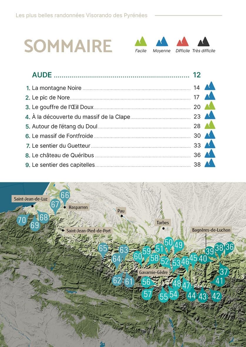 Guide - Les plus belles randonnées Visorando des Pyrénées - Lacs, sommets et belles vallées | Chemin des Crêtes guide de randonnée Rando Editions 