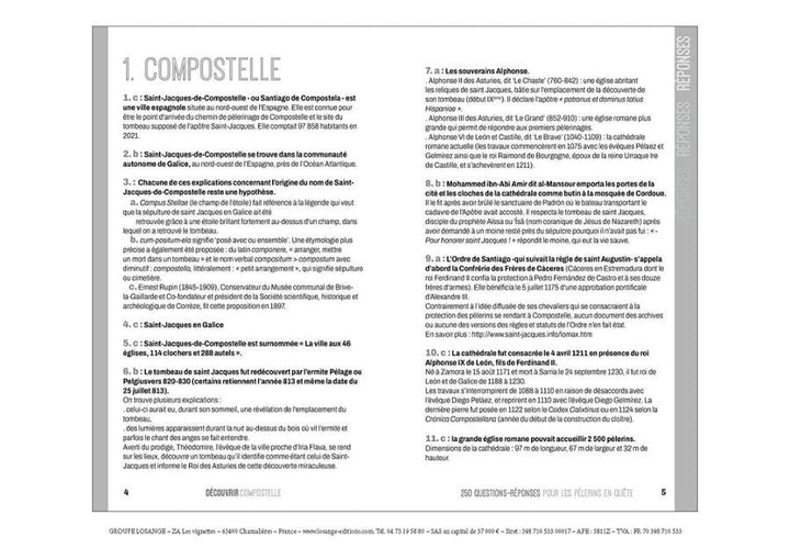 Guide pratique - Découvrir Compostelle et ses chemins en 250 questions/réponses | Bonneton guide pratique Bonneton 