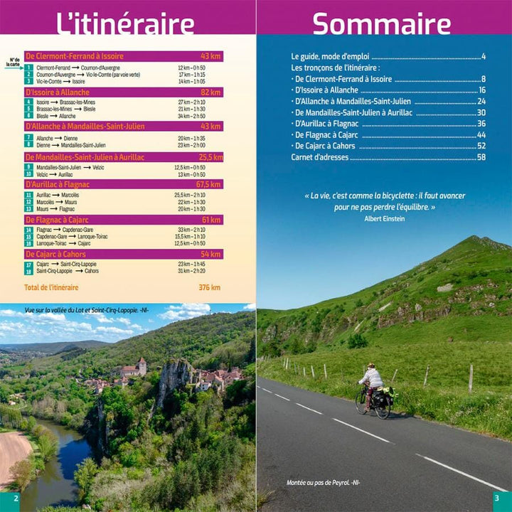 Guide vélo - De Clermont-Ferrand à Cahors à vélo | Chamina guide vélo Chamina 