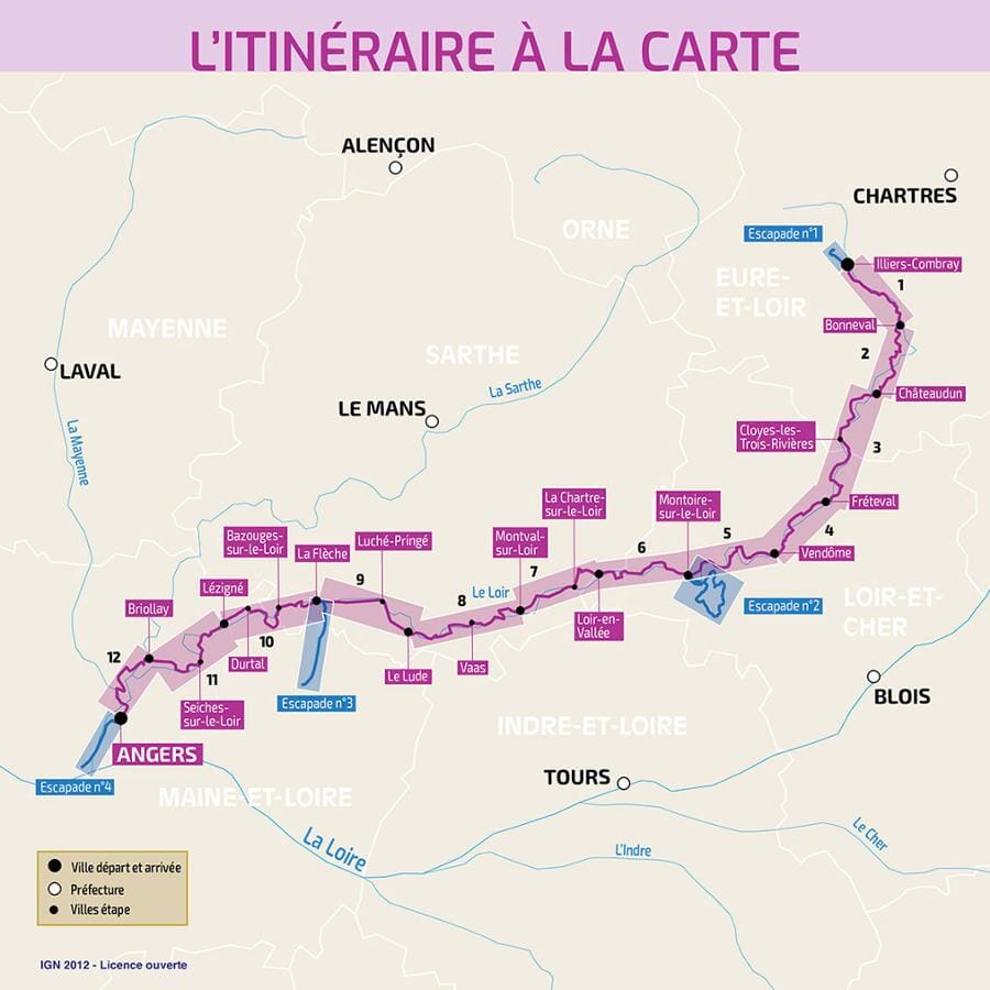 Guide vélo - Vallée du Loir | Chamina guide petit format Chamina 