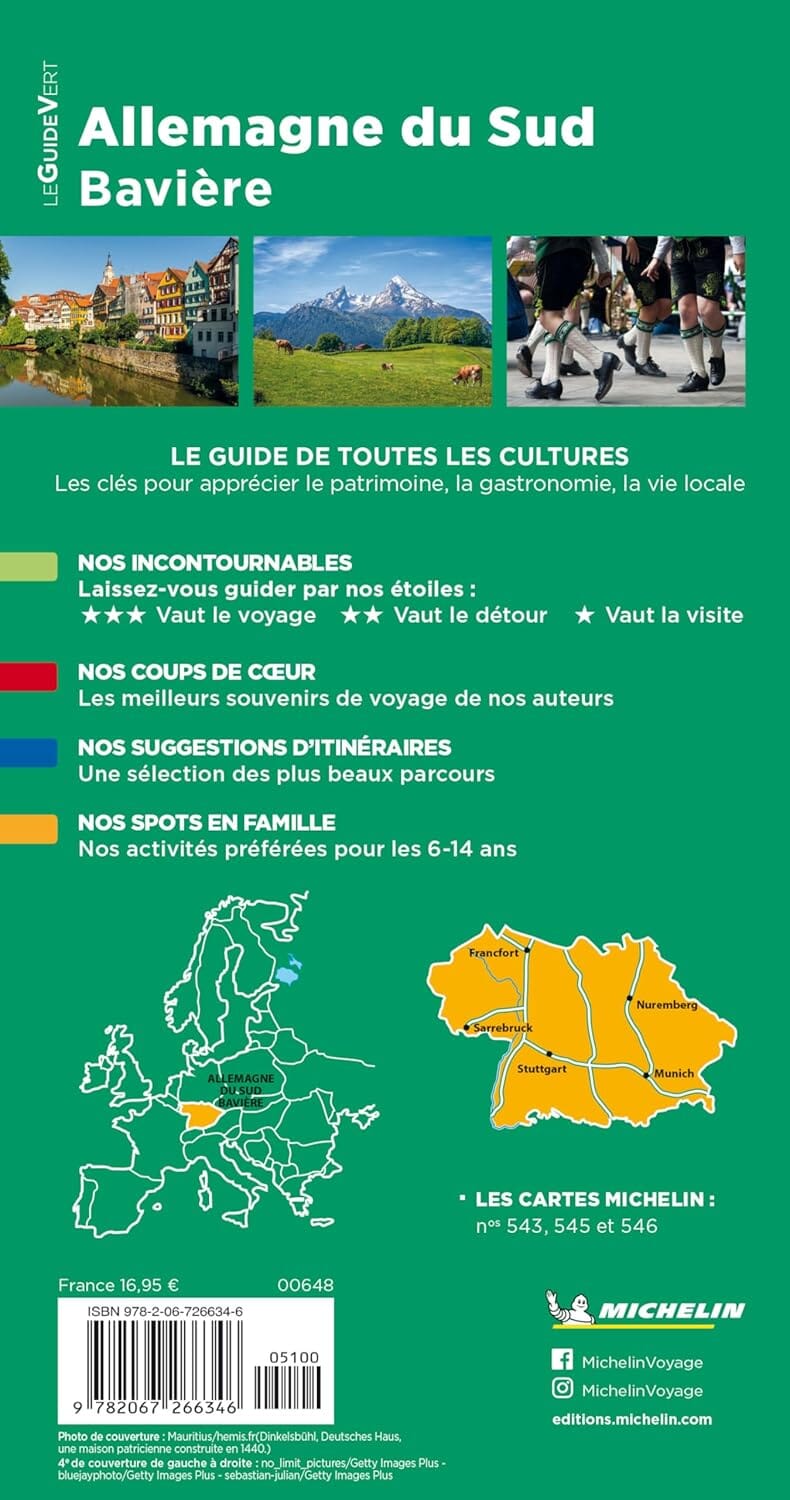 Guide Vert - Allemagne du Sud, Bavière - Édition 2025 | Michelin guide de voyage Michelin 