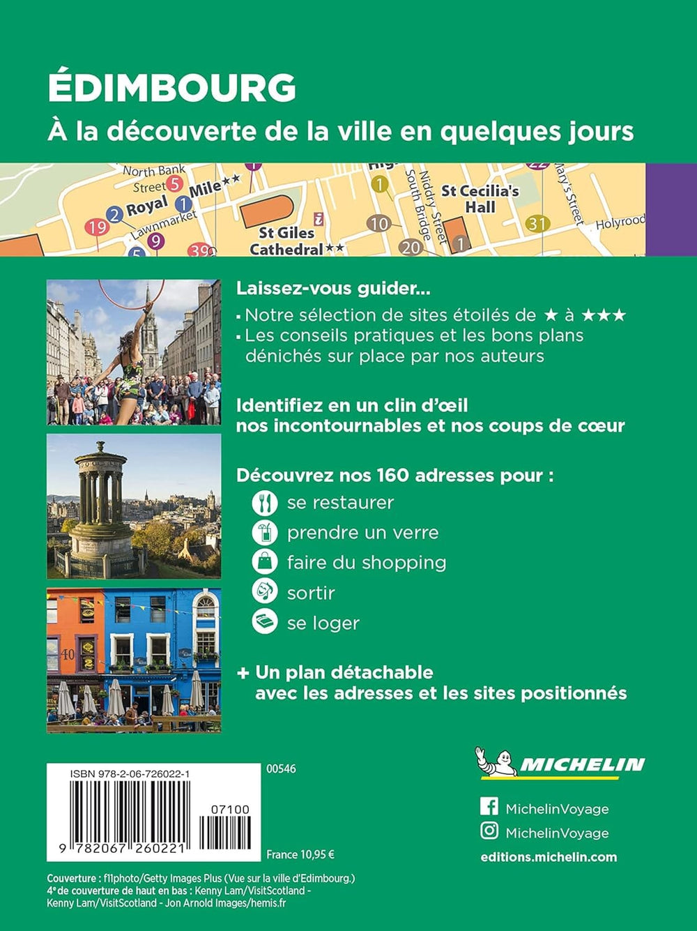 Guide Vert compact - Edimbourg + plan - Édition 2025 | Michelin guide de voyage Michelin 