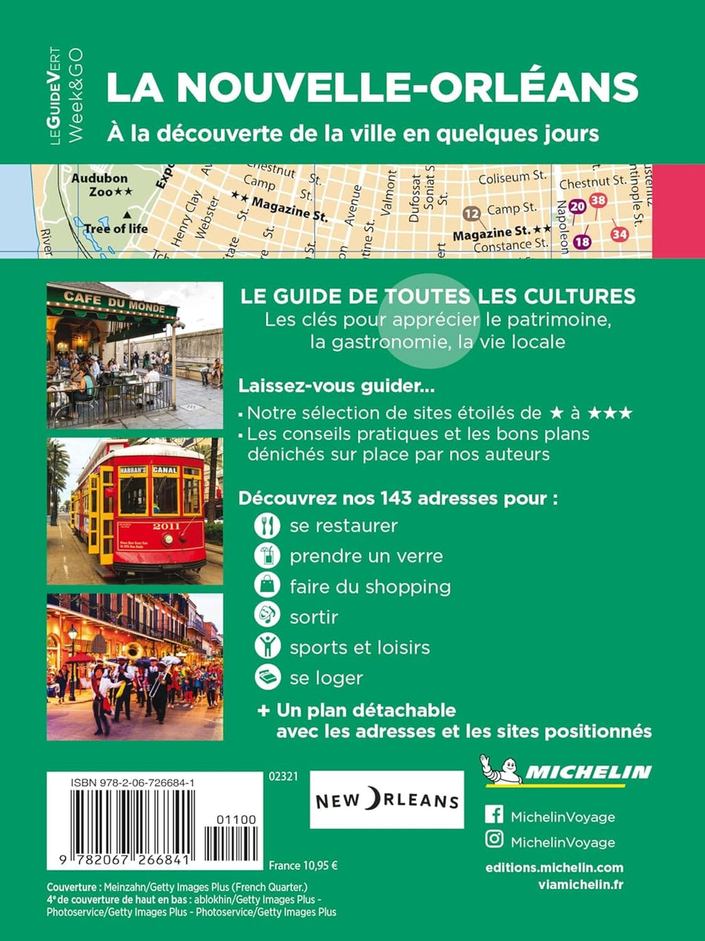 Guide Vert compact - La Nouvelle-Orléans + plan - Édition 2024 | Michelin guide de voyage Michelin 