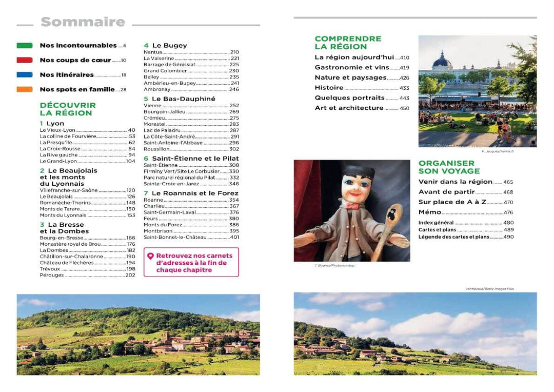 Guide Vert - Lyon & sa région (St-Etienne, Vienne, Beaujolais, Forez-Dombes, Bugey) - Édition 2022 | Michelin guide de voyage Michelin 