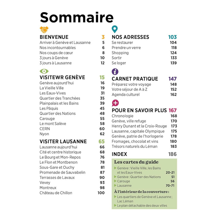 Guide Vert Week & GO - Genève, Lausanne & Lac Léman - Édition 2024 | Michelin guide de voyage Michelin 