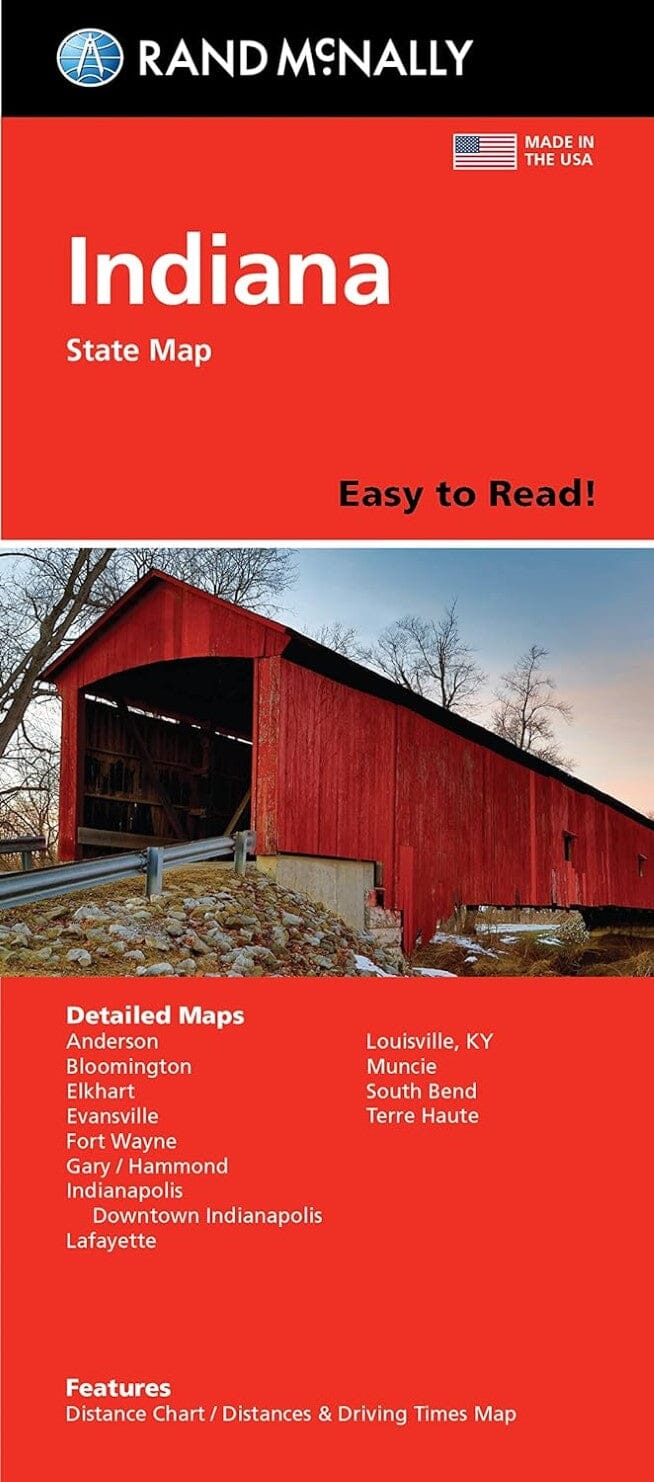 Indiana, carte facile à lire | Rand McNally carte pliée Rand McNally 