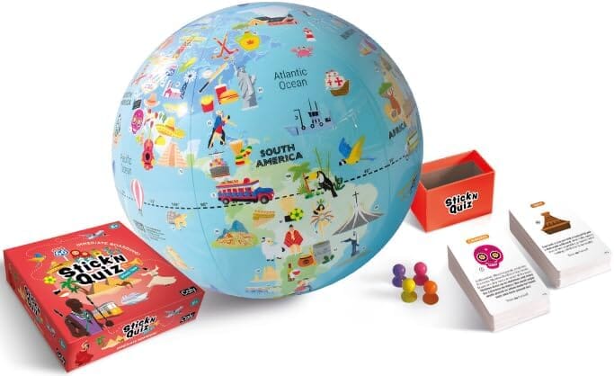 Jeu (en anglais) - Road trip Stick and Quiz (6 ans et +) | Calytoys globe Calytoys 