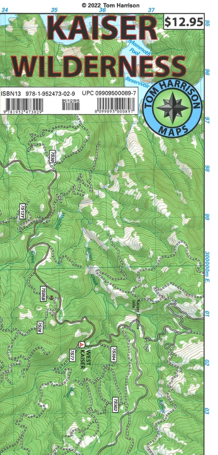 Kaiser Wilderness | Tom Harrison Maps carte pliée Tom Harrison Maps 