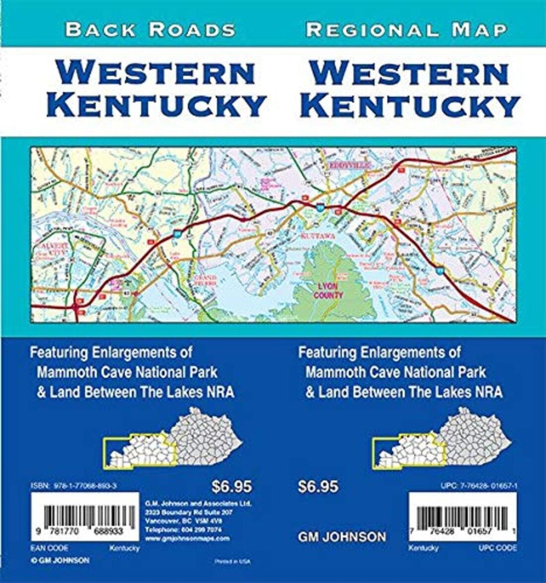 Kentucky Ouest, Routes secondaires | GM Johnson carte pliée GM Johnson 