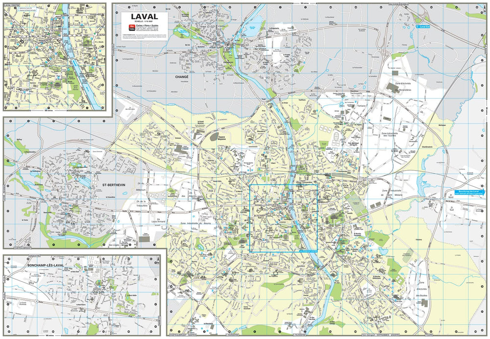 Laval, Mayenne - Plan de ville | Blay Foldex carte pliée Blay Foldex 