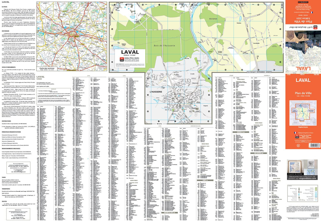 Laval, Mayenne - Plan de ville | Blay Foldex carte pliée Blay Foldex 