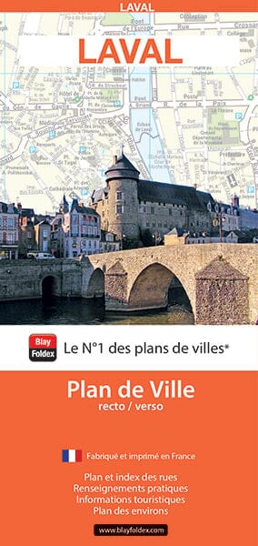 Laval, Mayenne - Plan de ville | Blay Foldex carte pliée Blay Foldex 