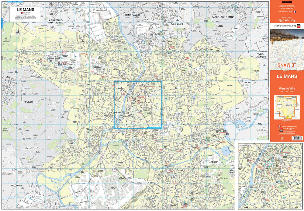 Le Mans, Sarthe - Plan de ville | Blay Foldex carte pliée Blay Foldex 