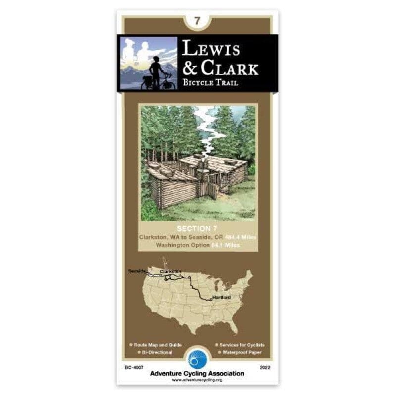 Lewis & Clark - Bicycle Trail #7 | Adventure Cycling Association carte pliée Adventure Cycling Association 