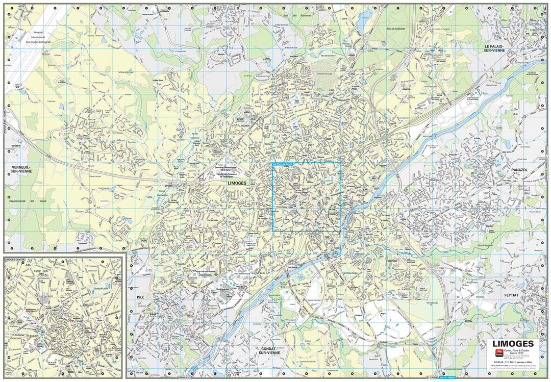 Limoges, Haute-Vienne - Plan de ville | Blay Foldex carte pliée Blay Foldex 
