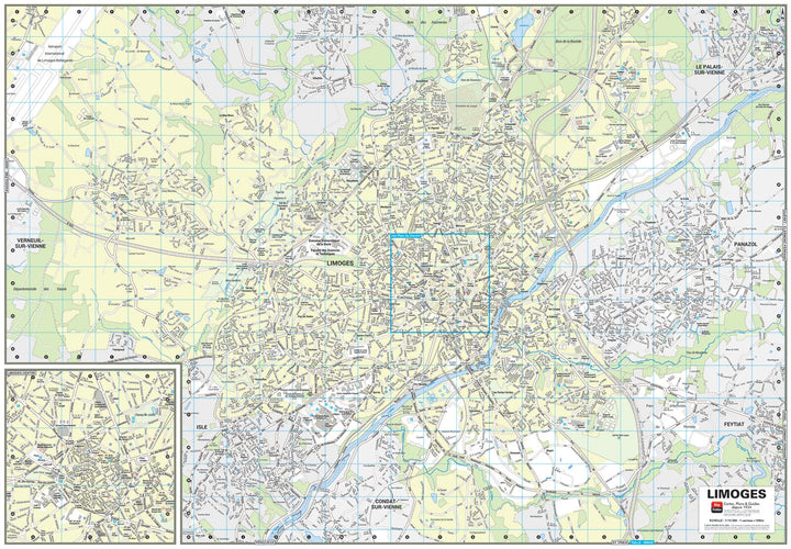 Limoges, Haute-Vienne - Plan de ville | Blay Foldex carte pliée Blay Foldex 