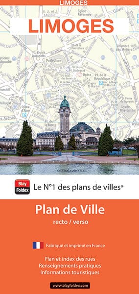 Limoges, Haute-Vienne - Plan de ville | Blay Foldex carte pliée Blay Foldex 