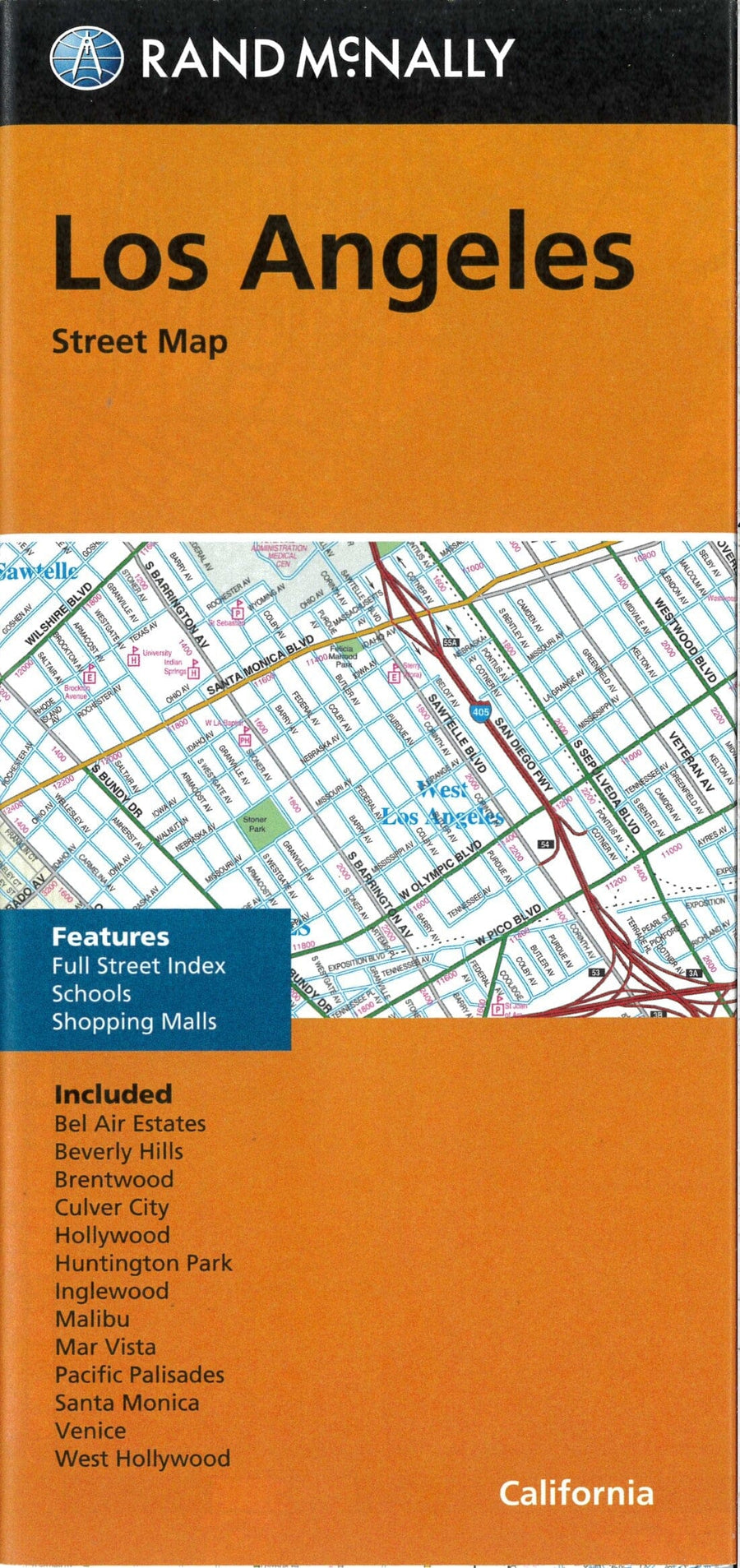 Los Angeles : carte des rues | Rand McNally carte pliée Rand McNally 