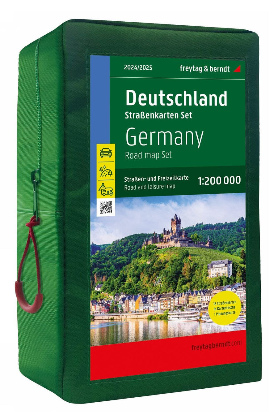 Lot de 18 cartes de l'Allemagne | Freytag & Berndt - 1 /200 000 atlas Freytag & Berndt 