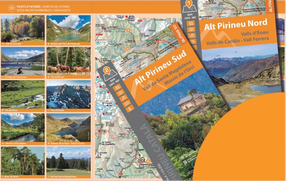 Lot de 2 cartes de randonnée - Alt Pirineu (Pyrénées catalanes) | Alpina carte pliée Editorial Alpina 