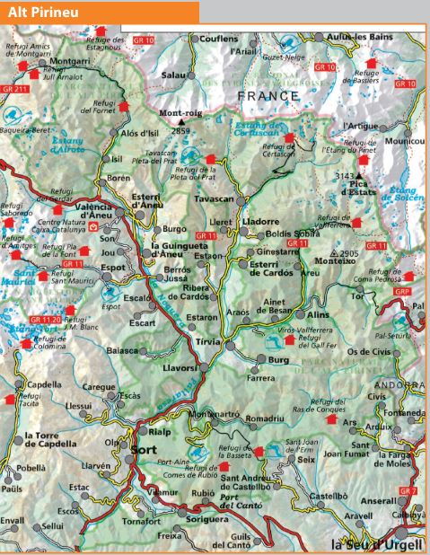 Lot de 2 cartes de randonnée - Alt Pirineu (Pyrénées catalanes) | Alpina carte pliée Editorial Alpina 