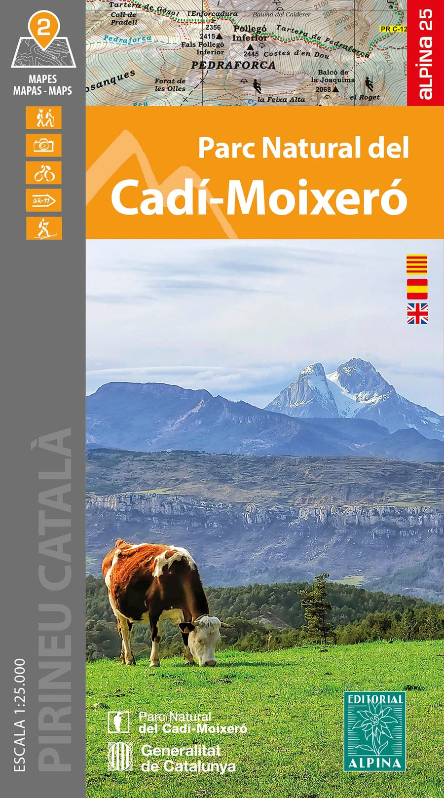 Lot de 2 cartes de randonnée - Parc Naturel de Cadi-Moixero (Pyrénées catalanes) | Alpina carte pliée Editorial Alpina 