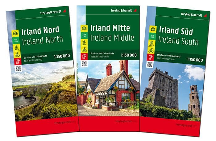 Lot de 3 cartes détaillées - Irlande | Freytag & Berndt carte pliée Freytag & Berndt 