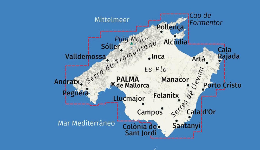 Lot de 4 cartes de randonnées n° 2230 - Majorque (îles Baléares) | Kompass carte pliée Kompass 