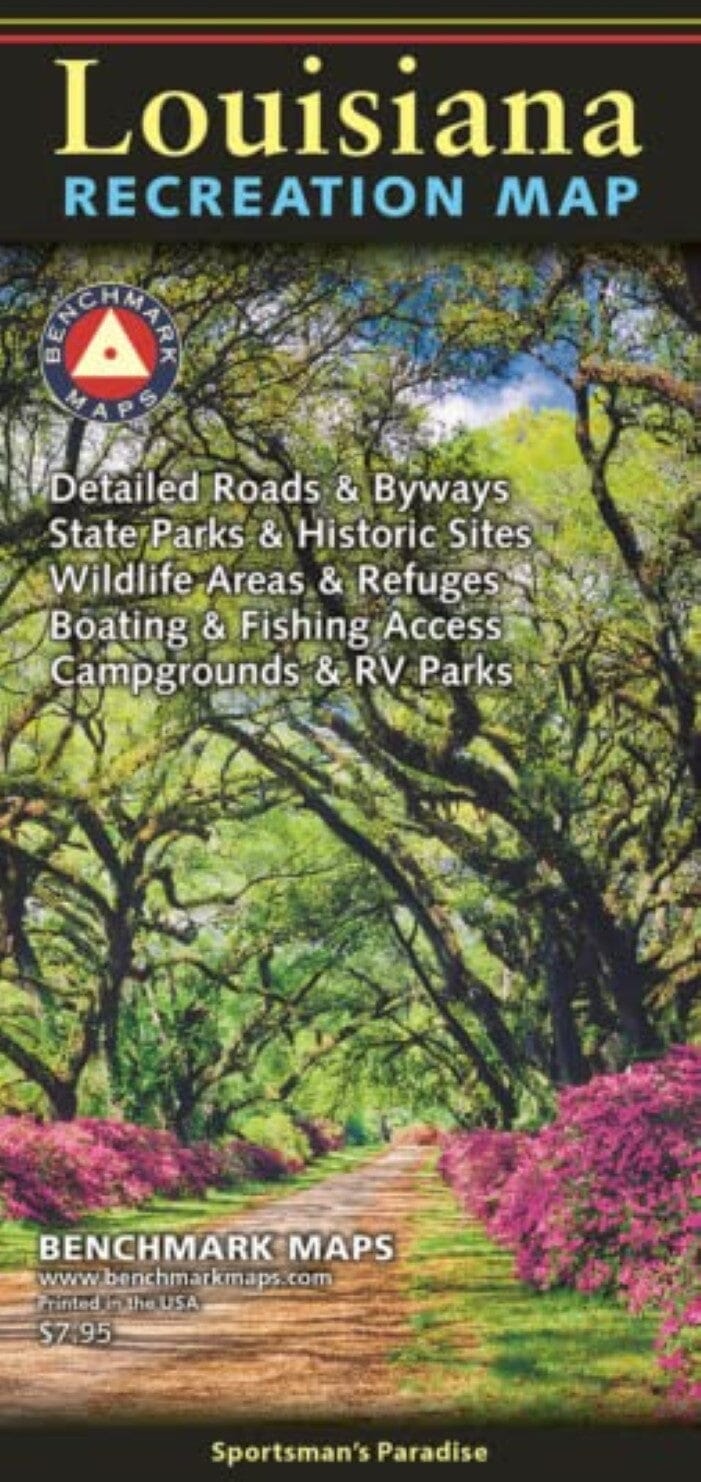 Louisiana Recreation Map | Benchmark Maps carte pliée Benchmark Maps 