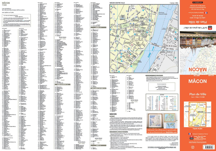 Mâcon, Saône-et-Loire - Plan de ville | Blay Foldex carte pliée Blay Foldex 