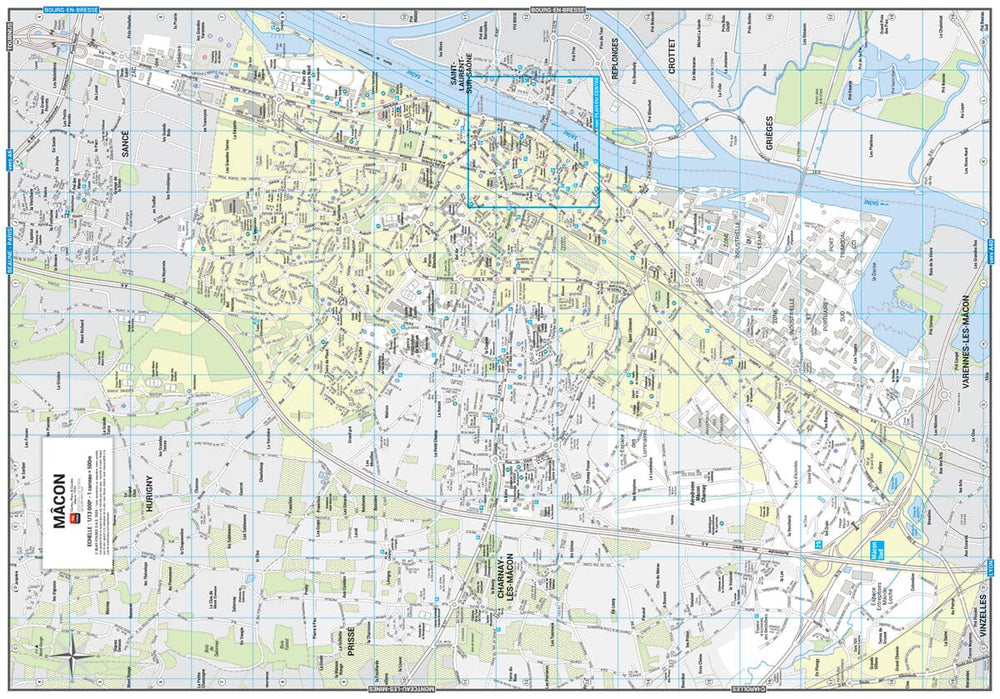 Mâcon, Saône-et-Loire - Plan de ville | Blay Foldex carte pliée Blay Foldex 