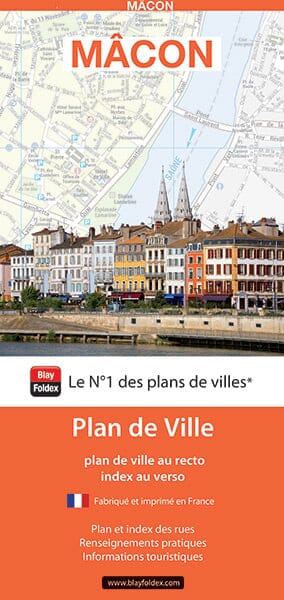 Mâcon, Saône-et-Loire - Plan de ville | Blay Foldex carte pliée Blay Foldex 