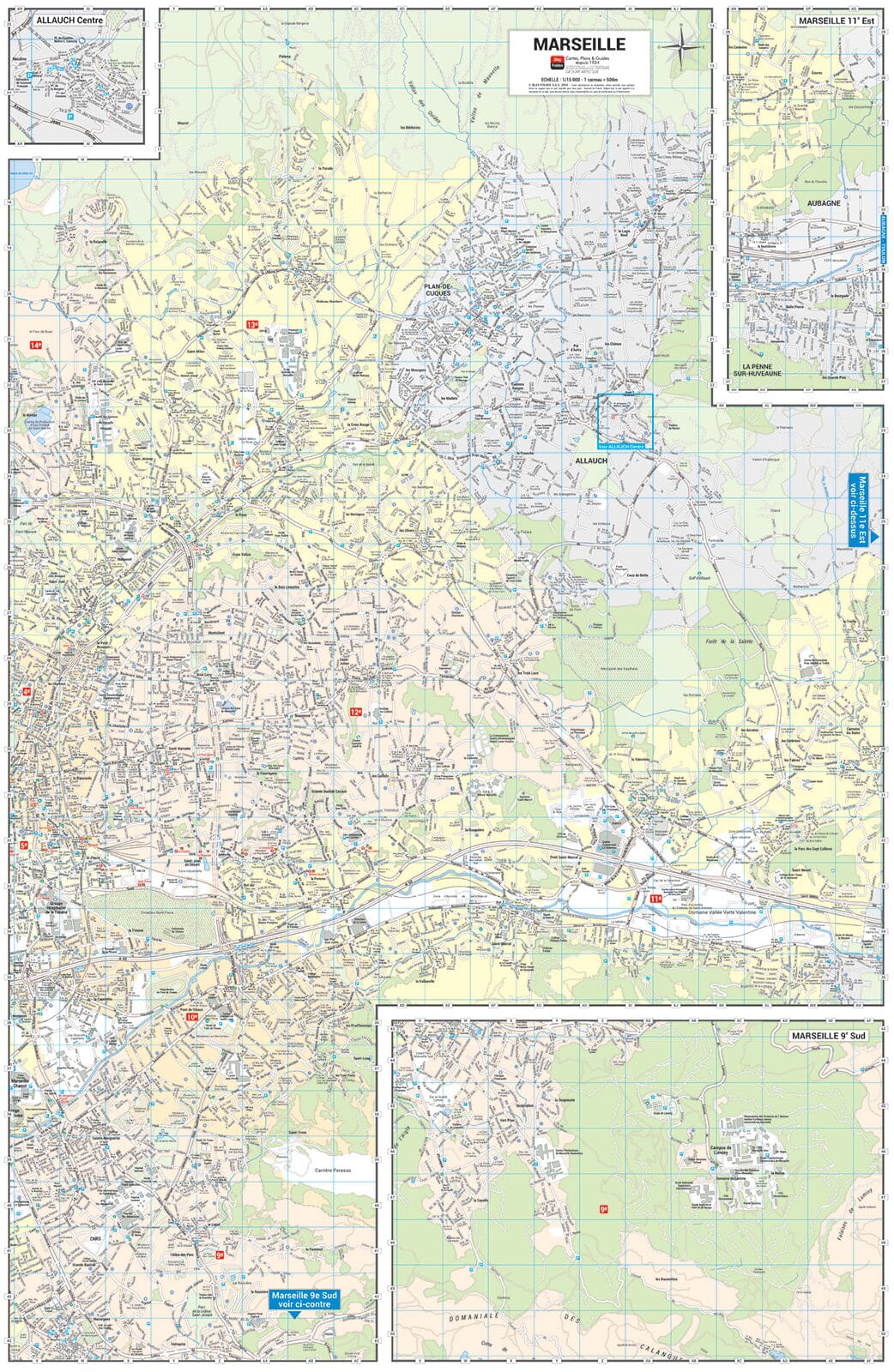 Marseille - Plan de ville grand format | Blay Foldex carte pliée Blay Foldex 