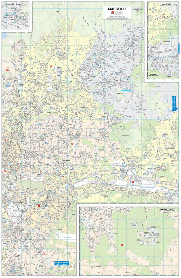 Marseille - Plan de ville grand format | Blay Foldex carte pliée Blay Foldex 