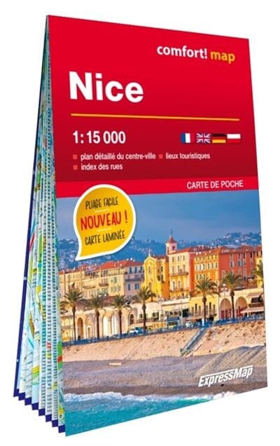 Mini plan de poche plastifié - Nice | Express Map carte pliée Express Map 