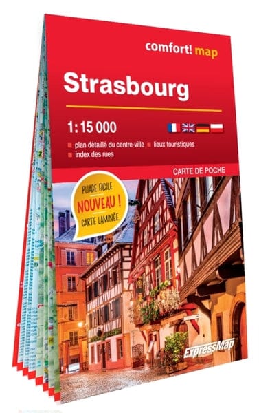 Mini plan de poche plastifié - Strasbourg | Express Map carte pliée Express Map 